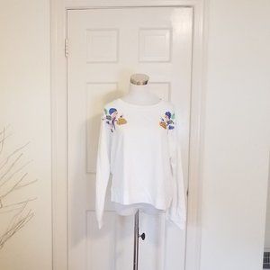NWT Lilly Pulitzer Sheridan Long Sleeve Resort White top sz M